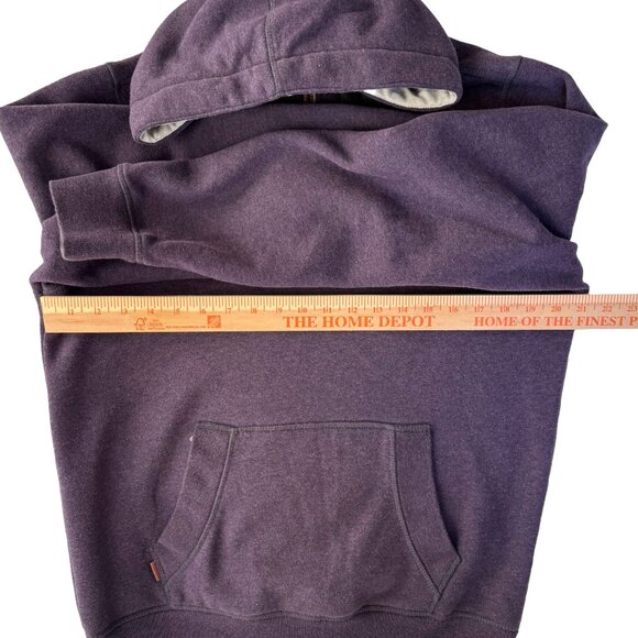 Diesel Half Zip Hoodie L Dark Plum Purple Embroidered Logo Kangaroo Pocket - Picture 5 of 12